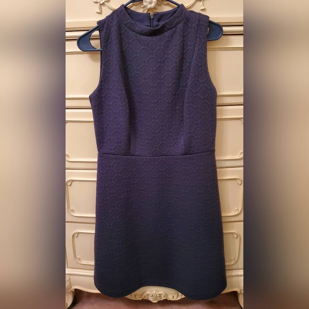 LOFT Navy Blue A Line Dress Sz 4
